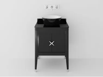 BRAD 2 - Single floor-standing wooden vanity unit with doors by Park Avenue - view 2
